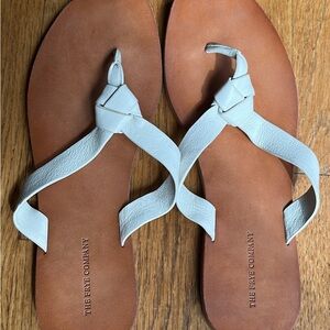 Frye Tan and Cream Leather Sandals